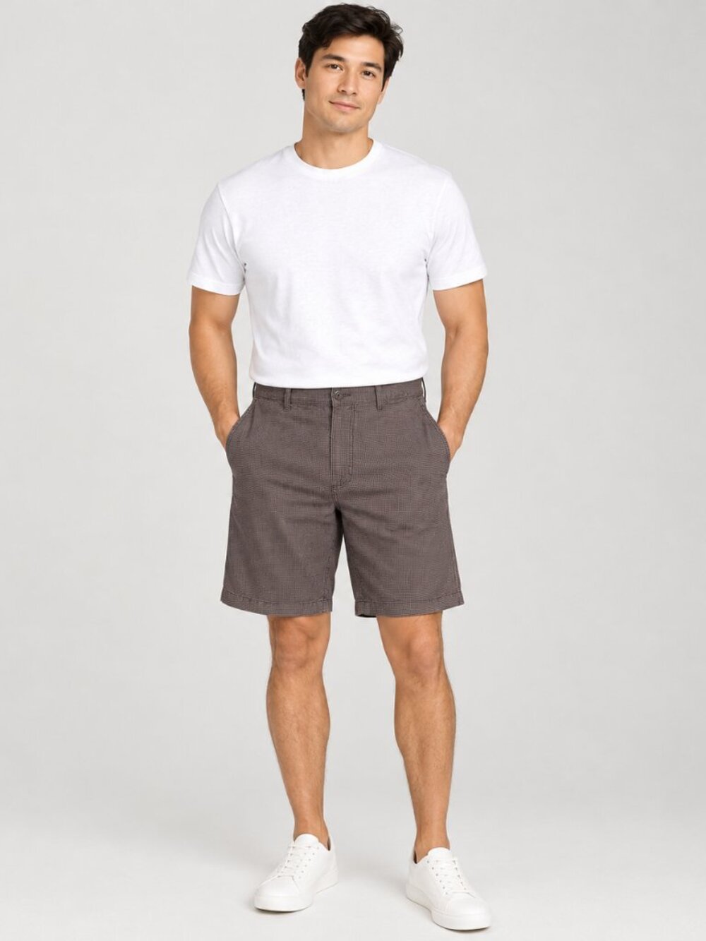 Michael Brandon Men’s Size 38 Brown Plaid Check Dress Shorts